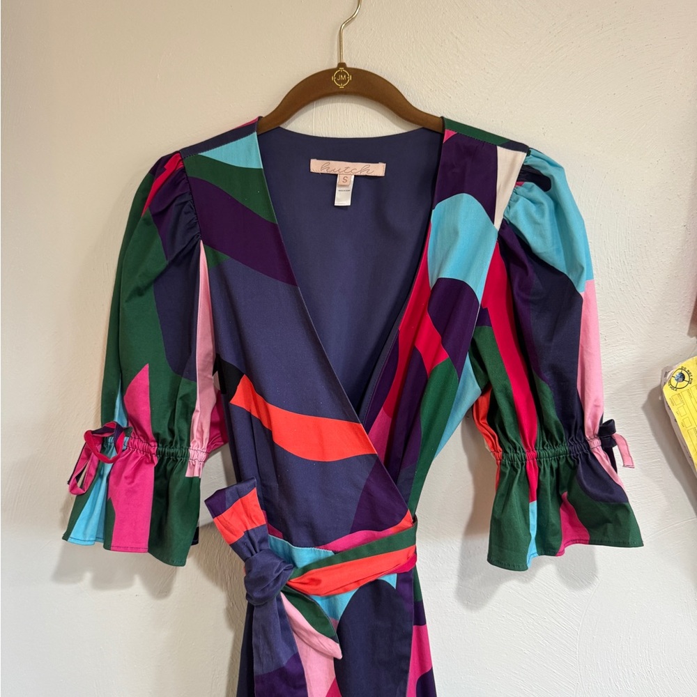 Hutch Multicolor Long Sleeve Wrap Dress